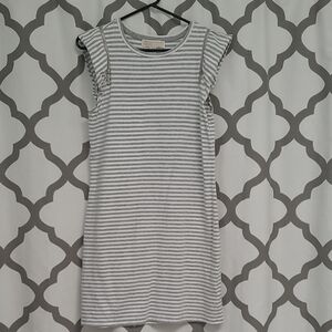 Michael Kors Gray and White Striped Top